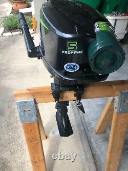 Lehr 5HP Outboard Engine Motor 4 Stroke Propane Gas- Runs Great have video