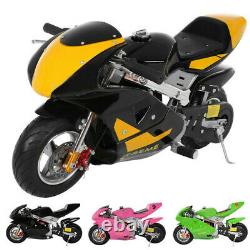 Mini Gas Power Pocket Bike Motorcycle 49CC 4-Stroke Engine Ride on Toys. 50 km/h