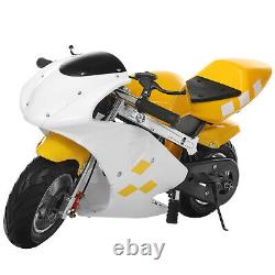 Mini Gas Power Pocket Bike Motorcycle 49cc 2-Stroke Engine Ride on Toys 40 km/h