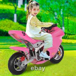Mini Gas Power Pocket Bike Motorcycle 49cc 4-Stroke Engine For Kids And Teens PP