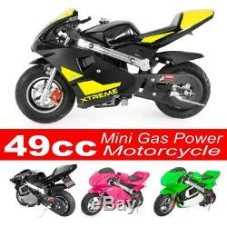 Mini Gas Power Pocket Bikes Motorcycles 49cc 4-Strokes Engine For Kids And Teens