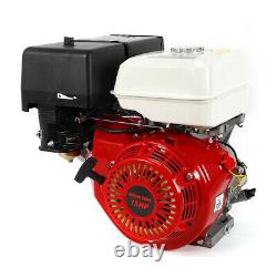 NEW 15HP 4 Stroke OHV Horizontal Gas Engine Go Kart Motor Recoil+Silencer 420CC