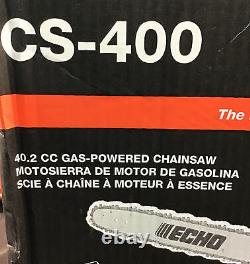 NEW ECHO CS-400 Gas Chainsaw 18 Bar 40.2cc 2 Stroke G Force Engine Open Box