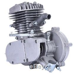 New Convert Bicycle 2 Stroke 80cc Petrol Gas Motorized Engine Motor Parts Silver