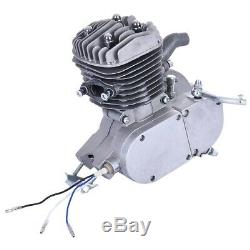 New Convert Bicycle 2 Stroke 80cc Petrol Gas Motorized Engine Motor Parts Silver