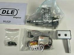 New DLE Engines DLE-20 20cc Gas Two Stroke RC Airplane Engine with Muffler