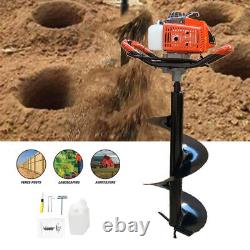 Petrol Earth Auger/Post Hole Digger with 63cc 2 Stroke Gas Engine + 12 Bit