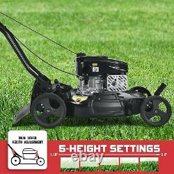 PowerSmart Gas Lawn Mower, 21-inch & 170CC, Gas Powered Push with 4-Stroke Engine