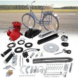 Red 2 Stroke 80cc Motorized Bike Bicycle Cycle Petrol Gas Engine Motor Kit