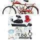 Red 80cc 2 Stroke Motor Engine Kit Set Fits Bike Bicycle Motorized Petrol Gas