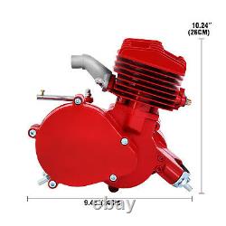 Red 80cc 2-stroke Petrol Gas Motor Engine Kit Motorized Bicycle 30km/h US