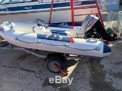 Ribeye Rib 310, Mariner 15hp Four stroke outboard engine, complete with trailer