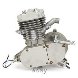 Silver 80cc 2-Stroke Engine Motor Kit for Motorized Bicycle Bike Gas Powered H/P