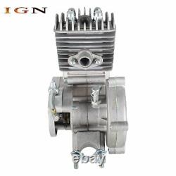 Silver 80cc 2Stroke Cycle Bike Engine Motor Petrol Gas Kit for Motorized Bicycle