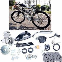 Silver 80cc Bike 2 Stroke Gas Engine Motor Kit DIY for Motorized Bicycle