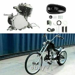 Sliver Full Set 80cc Bike Bicycle Motorized 2 Stroke Petrol Gas Motor Engine Kit