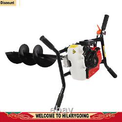 Two Men 2 Stroke 3HP Gas Power Post Hole Digger Honda Engine with 8-inch Auger