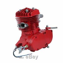 UPGRADED 80cc 2-Stroke Motor Engine Kit Gas for Motorized Bicycle Bike Red US SK