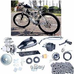 UPGRADED Silver 80cc 2 Stroke Bicycle Engine Kit Gas Motorized Bike Motor USA