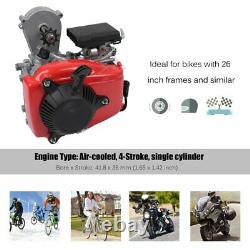 US Full Set 49cc Bike Bicycle Motorized 4 Stroke Petrol Gas Motor Engine Kit Set