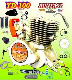 YD-100 Bike 2 Stroke Gas Engine Motor Kit and 26 Bike Diy 66cc/80cc/100cc