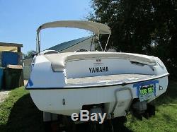 Yamaha LS2000 jet boat twin 2 stroke135hp engines 270hp duel axle trailer alumn