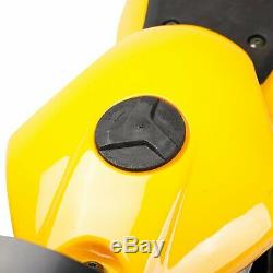 Yellow 49CC 2-Stroke Mini Kids Gas Pocket Bike Motorcycle Powered Engine 1.8L